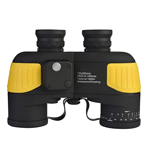 Preisvergleich Produktbild YOZOOE Wasserdichtes, nebelfestes Marine-Fernglas 7x50 mit internem Entfernungsmesser; Kompass für Navigation, Bootfahren, Angeln, Wassersport, Jagd und mehr
