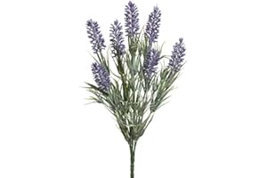MUCPLANTS Lavendelbusch Stecker 34cm künstlicher Lavendel Kunstblumen Kunstpflanzen Lavendula