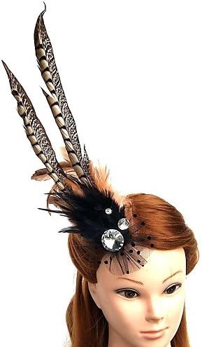 BMJQS Women's Feather / Tulle / Chiffon Headpiece-Wedding / Special Occasion Fascinators 1 Piece , burgundy