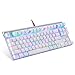 Produktbild Prevently Mechanische Gaming Tastatur Gaming Tastatur Leopard CK101 Vollfarb-RGB87 USB verdrahtete NKRO RGB hintergrundbeleuchtete Mechanische Gaming-Tastatur Tastenbeleuchtung (Weiß)
