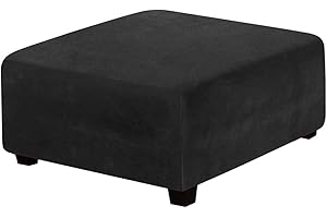 ELYSYSRL Ottoman Slipcover Square Stretch Stool Cover Velvet Stool Cover for Ottoman Square Cover Stool Cover Square Ottoman Covers (Color : #2, Size : 90x90cm/36x36in)