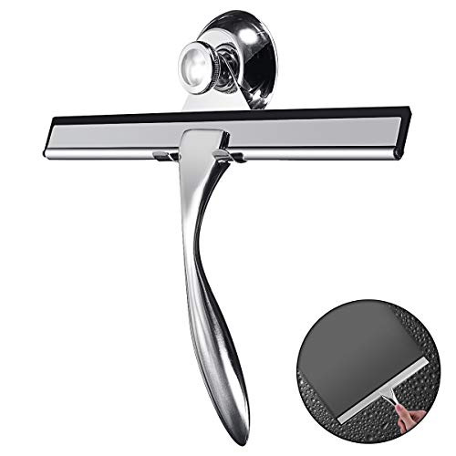 TAPCET Limpia cristales/Limpiador de Ventanas Acero Inoxidable Escobilla de Goma para la Ducha de Limpieza Limpiador de Cristal Ventana Espejo Baño limpiaparabrisas