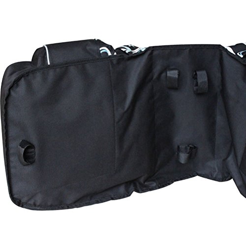 DCCN Fahrradtasche Gepäckträgertasche Fahrrad Seitentasche Super Design 3 in 1 Hinter Koffer 37 L Schwarz - 4