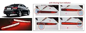 PRIKNIK Car Reflector Led Brake Light Bumper(Rear/Back) Drl Back Tail Light Design Compatible with Hyundai Verna 2017-2018 with Moving Indicator Function- Set of 2 Pcs with Wiring