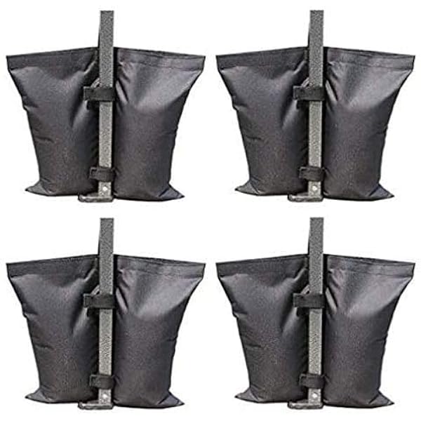 Fillable Umbrella Stand Holder For Outdoor Patio Umbrellas Large Opening For Sand 4pcs Black Yelaiyehao Detachable Umbrella Base Parasols Canopies Shade Shelters Gazebos