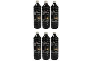 TRANSTOOLS Lamp Oil Clear Refined Torch Oils for Indoor And Outdoor Use 1 Litre 6 Pack