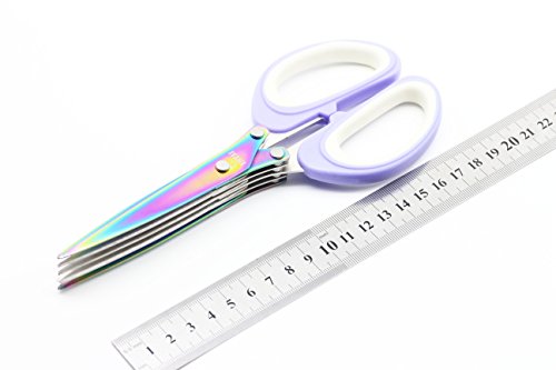 Kräuterschere, Küchenschere mit fünf 7.6-cm Klingen, inklusive Messerabdeckung - 4