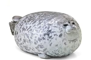 OOTO Chubby Seal Pillow, Seal pillow plush Cotton Plush Animal Toy, Cute Ocean Pillow Pets Grey, Plush Pillow, 60CM /23.6IN Seal Plush Pillow, Blob Seal Pillow, Chonky Seal Pillow,Plush Seal Pillow