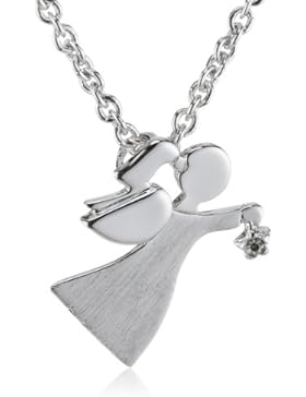 Esprit Kinder und Jugendliche Halskette 925 Sterling Silber rhodiniert Zirkonia ESNL92783A340