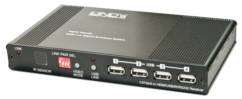 LINDY HDMI+USB over Gigabit Empfaenger. HDMI 1.4 + USB KVM Extender and Matrix Switch