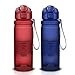 Produktbild Sport Trinkflasche 400ml/500ml/700ml/1L BPA frei Kunststoff Wasserflasche, Auslaufsicher -Geeignet Sporttrinkflaschen für Laufen, Yoga, Fahrrad, Kinder Schule, One Handed Open Trinkflaschen mit Filter