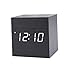 Produktbild Wecker Hölzerne Uhr Mini-Led Elektronischer Wecker Voice Control Wasserdicht Datum & Temperaturanzeige Und Stilvolles Zuhause