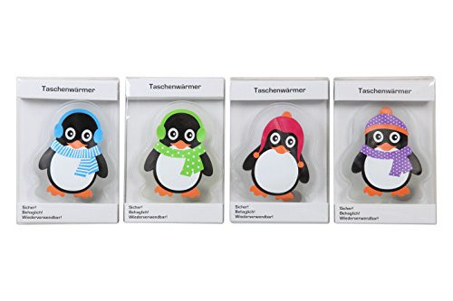 Preisvergleich Produktbild Taschenheizkissen Pinguin / Taschenwärmer / Wichtelgeschenk / Handwärmer / Wärmflasche / 4er Set / Preis am Stiel®