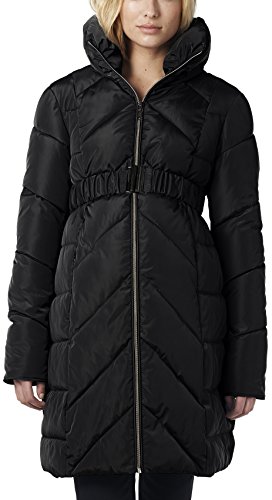 ESPRIT Maternity Women's Jacket I84451 Long Sleeve Maternity Coat, Black (Black 001), Size 12 (Manufacturer size: 38)