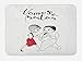 Produktbild Dance Bath Mat, Vamos a Bailar Let's Dance Phrase The Romantic Dancing Couple, Plush Bathroom Decor Mat Non Slip Backing, 23.6 W X 15.7 W Inches, Dark Coral Black White