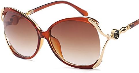 Women Girl Retro Fashion Outdoor Large Frame UV400 AC Lens Wayfarer Sunglasses Eyewear, Brown