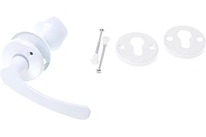 Aqbau® Poignée de porte avec bouton de porte & rosace PZ | Poignée de porte | Bouton (blanc)