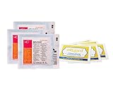 20 x Melolin Absorbent Dressing Pad 5 x 5cm with 20 x Oqard Saline Moist Wipes for First Aid, Wound Care Recovery & Bandage Replacement