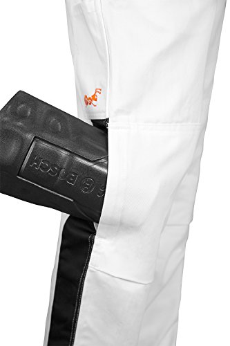 KERMEN – Maler-hose Stuckateur Putzer Arbeits-hose Weiß mit Kniepolstertaschen – made in EU – 100% BW 260 gm . - 6