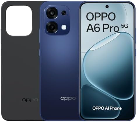 OPPO Smartphone A6 Pro 5G 8 GB + 256 GB, MediaTek Dimensity 6300, schermo FHD+ 6,57", fotocamera 50 MP, batteria 6500 mAh