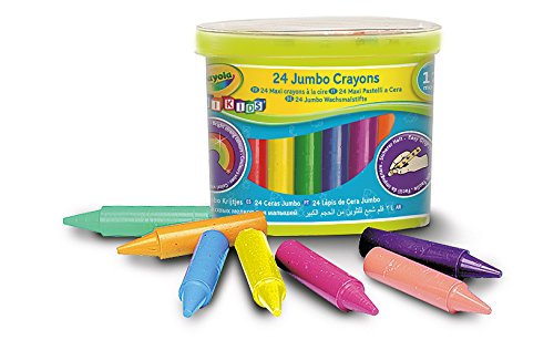 Crayola Mini Kids-24 Crayons Disney Bote 24 Ceras Kids Jumbo 7x9, Multicolor, 1 Pack (Nomaco 0784) , Modelos/colores Surtidos, 1 Unidad