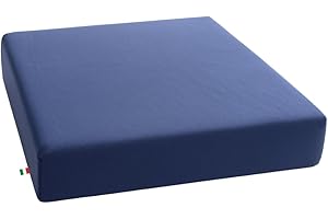 GM Cuscino antidecubito per sedia a rotelle 42x42x8 cm cuscino antidecubito per sedia in Memory foam e poliuretano cuscino carrozzina poltrona per anziani Made in Italy (Blu)