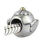 Andante-Stones 925 Sterling Silber Gold Bead Charm Teekanne Element Kugel für European Beads Modul Armband + Organzasäckchen