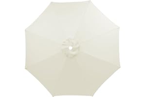 HonunGron Auvent De Remplacement pour Parasol 3.5m/3.0m/2.8m/2.7m/2.5m/2.3m/2m 6/8 Baleines, Toile De Parasol Déporté Remplacement Pour Cour, Jardin, Plage, Protection UV