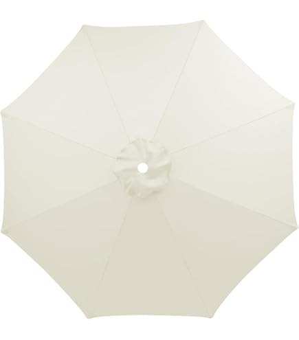 Toile De Rechange Pour Parasol Déporté 250x250cm - Tissu Polyester Imperméable, Couleur Beige, Avec Ventilation