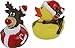 Produktbild Badeente Ente Charakter Badeente- Nikolaus - Elch - Mit der lustigen Bade-Ente geht Ihr Kind garantiert gerne in die Badewanne. ca. 6 cm