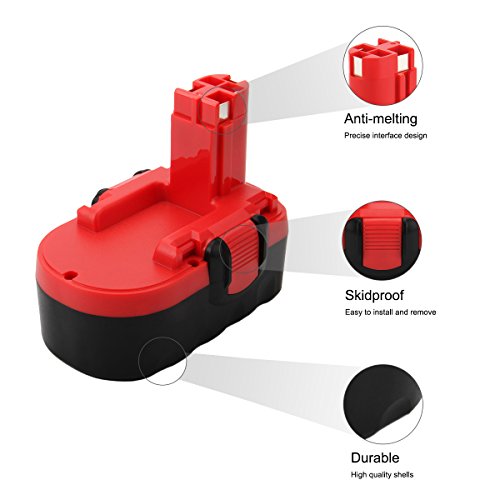 Creabest 18V 3000mAh Ni-MH Ersatz-Werkzeug Akku für Bosch 2607335277 2607335278 2607335535 2607335536 2607335680 2607335695 2607335713 BAT025 BAT160 BAT180 13618 1644K 3860CK 52318 PSB 18 VE-2 GSB 18 VE-2 GSR 18 VE-2 PSR 18 VE-2 - 2