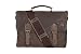 Produktbild NAVALI Navigator Laptop Messenger Bag Umhängetasche Notebooktasche im Vintage-Look - für Laptops bis 15 Zoll - aus robustem Sattelleder - Braun