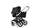 Produktbild Bugaboo Fox komplett aluminium/schwarz/schwarz - Griffe schwarz, Radkappen dunkelrot