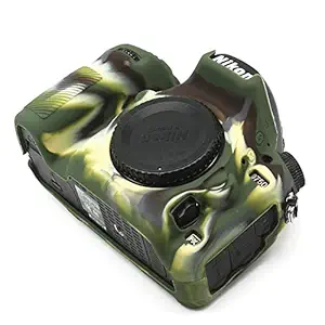 Silicon Cover for Nikon D750 Camera Case, Professional Silicone Rubber Camera Case Cover Detachable Protective for Compatible Nikon D750 - Military Green