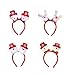Produktbild BESTOYARD 4pcs Weihnachten Stirnband Rentier-Haarreifen Kopfbedeckung Haarschmuck mit LED Licht Weihnachtsfeier Kostüm Deko