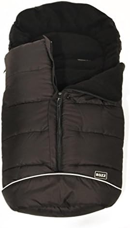Bozz Artic Flexi Black Universal Extra Long Thick Fleece Lined Footmuff/Cosytoes/Cosybag That fits All Strollers, Pushchairs and Travel Systems