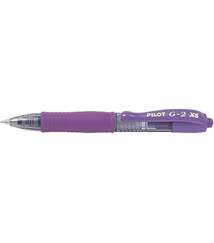 PILOT G2 XS7 PIXIE Mini Penna Roller Gel 0,4mm - Set Da 6, Inchiostro Nero, Meccanismo A Spinta