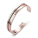 Produktbild Providethebest Männer Frauen Edelstahl Armreif Römischen Ziffern Reine Farbe Manschette Armbänder Öffnen ArmreifRoségold