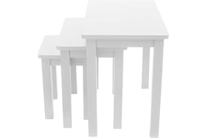 Aurotrice Nest of Table set of 3 Tables Side End Coffee Table for Home Office Living Room