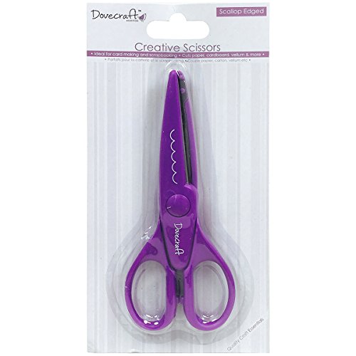 Trimcraft Dove Craft Creative Edge Scissors Scallop, Acrylic, Multicoloured, 8.72 x 4.47 x 0.62 cm
