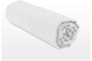 Home Linge Passion Prześcieradło z gumką, liczba nitek 57, bawełna, białe, 180 x 200 cm + 25 cm