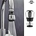 Produktbild Meilily Waschtischarmatur,360° drehbare Wasserhahn Düse Torneira Wasserfilter Adapter Wasser Spültisch Armatur Küchenarmatur Spültischarmatur Spülbecken Wasserkran Mischbatterie Spüle für Küchen (M)