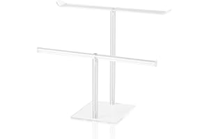 SIGHTDAY Headband Holder,Acrylic Organiser,Hair Accessories Organiser Clear Stand for Girls,2 Tier Bracelet Holder Stand,Necklace Holder Display Stands