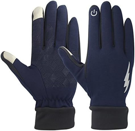 Touch Screen Gloves - Outdoor Sports Thickening Touchscreen Gloves for Iphone, Ipad, Blackberry, Samsung and Other Smartphone (Blue, M)