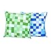 Pixels Design Reversible 18" (46cm) Hollowfibre Scatter Floor Cushion - Blue / Grey