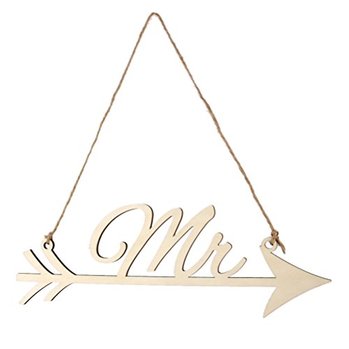 FENICAL MR und Mrs Pfeil Schild Hochzeit Dekoration - 4