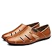 Produktbild Summer Handmade Genuine Leather Men Loafers Casual Brand Men Shoes Fashion Breathable Driving Shoes Plus Size 47 Brown Shoes 6.5