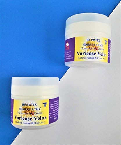 BERWITZ HOMEOPATHY VARICOSE VEIN CREAM Soothing Healing Itch Relief Duo Pack 2 x 50g (100g) CREAM and FREE Homeopathic Remedy