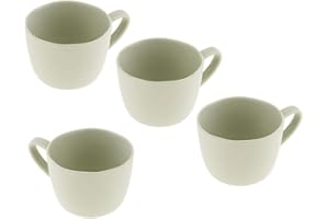 Tubayia Juego de 4 tazas de melamina para café, para fiestas, camping, pícnic (verde claro)