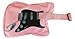 Produktbild stickersquare E-Gitarre Vintage Damentasche Schultertasche Handtasche schweinchenrosa Reissverschluss 39 cm x 29 cm x 9 cm